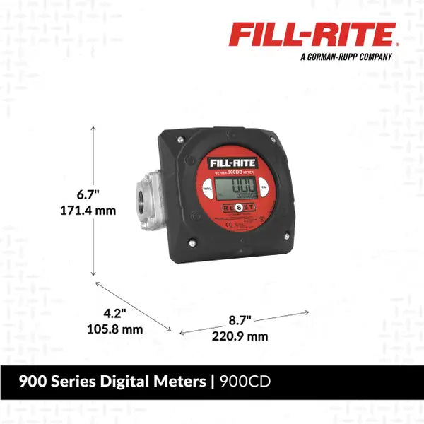 Medidor de transferencia de combustible digital de 4 dígitos de 6 a 40 GPM