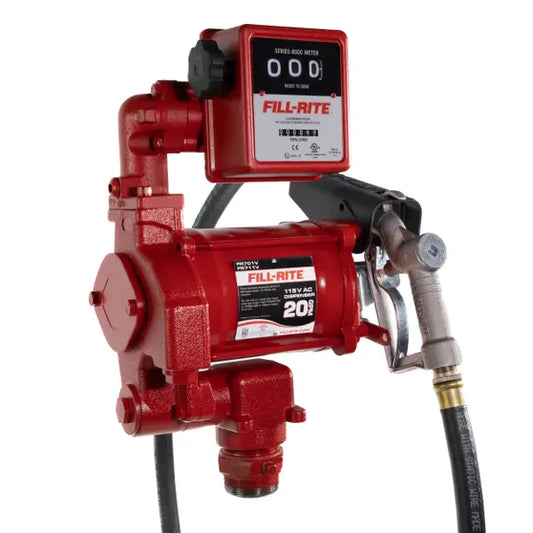 Bomba de transferencia de combustible de 115 V CA 20 GPM con medidor y boquilla